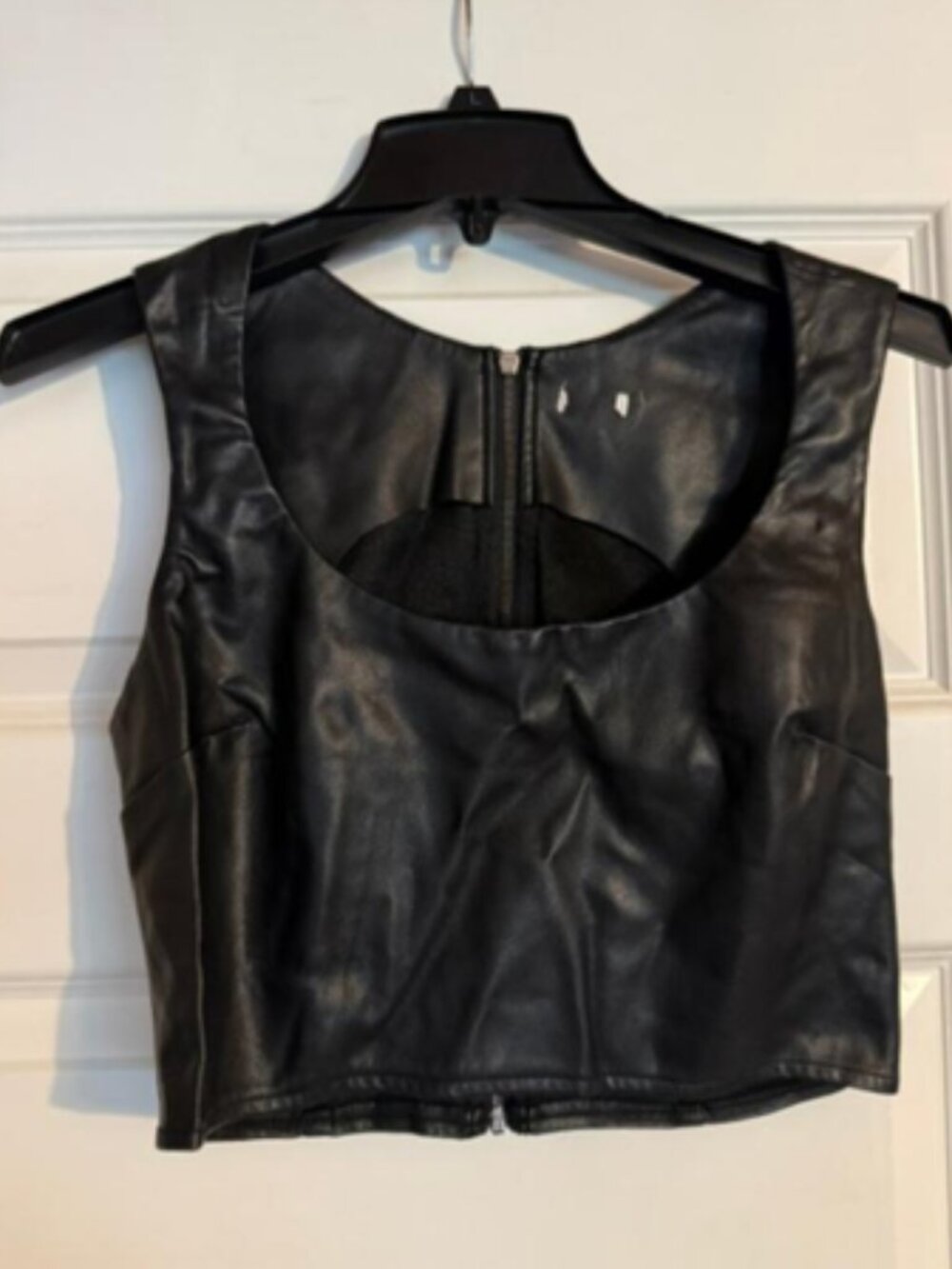 Fast Fashion Faux Leather Crop Top